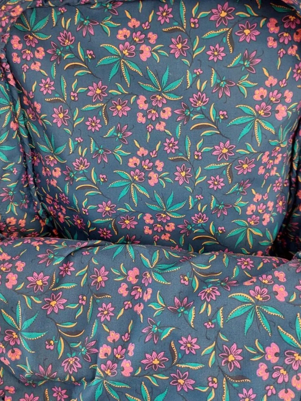 RARE Vera Bradley Small Backpack in the Kerala Elephants pattern blue quilted ex